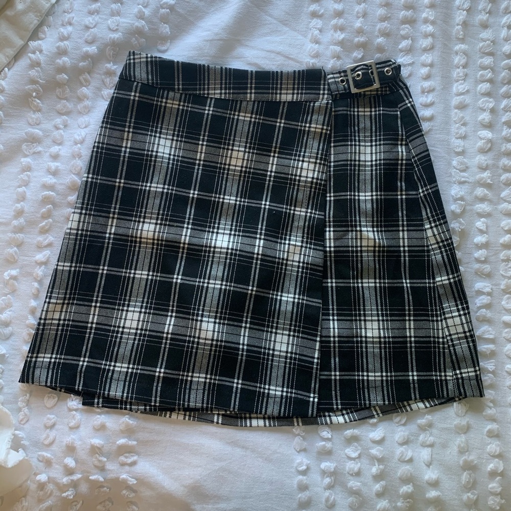 plaid brandy melville wrap skirt